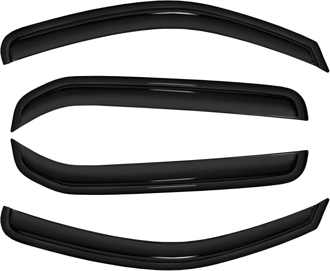 4pc Sun Rain Guards Window Visor Wind Deflector Compatible - Image 2