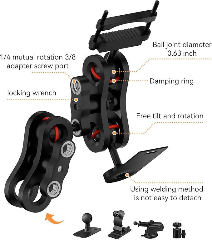 Radar Detector Mount, Aluminum Rearview Mirror Rod Radar Bracket, Suitable - Image 6