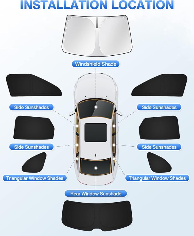 Windshield Sun Shade for 2019-2025 2026 Chevrolet/Chevy Blazer Accessories Side - Image 6