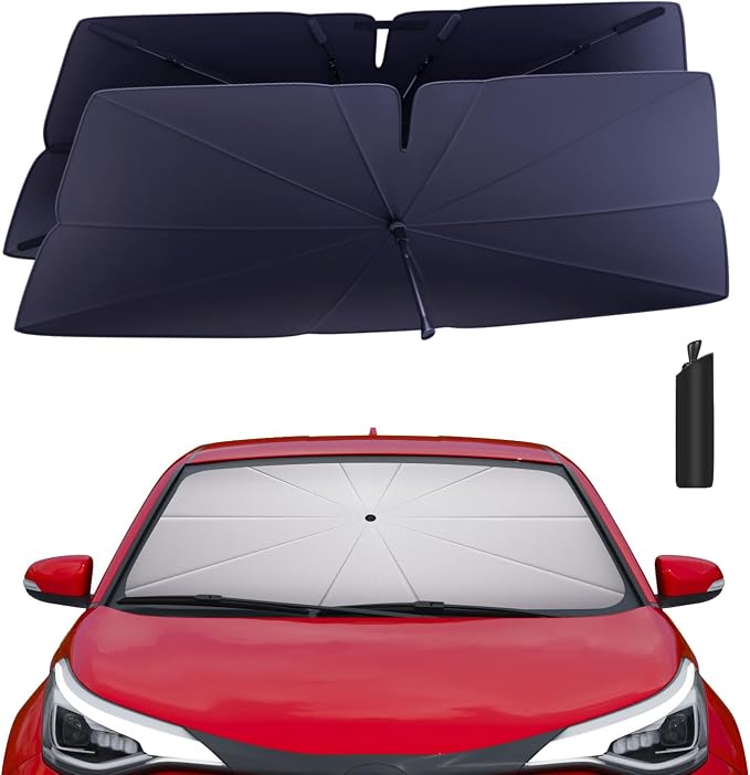 Windshield Sun Shade Umbrella for 2018-2023 Toyota CHR Accessories: Custom Fit by HIMUMOY