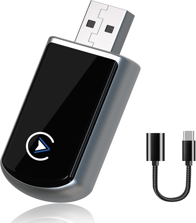Wireless CarPlay Adapter for iPhone, 2 in 1 CarPlay Wireless Adapter, No Latency by Gramalive