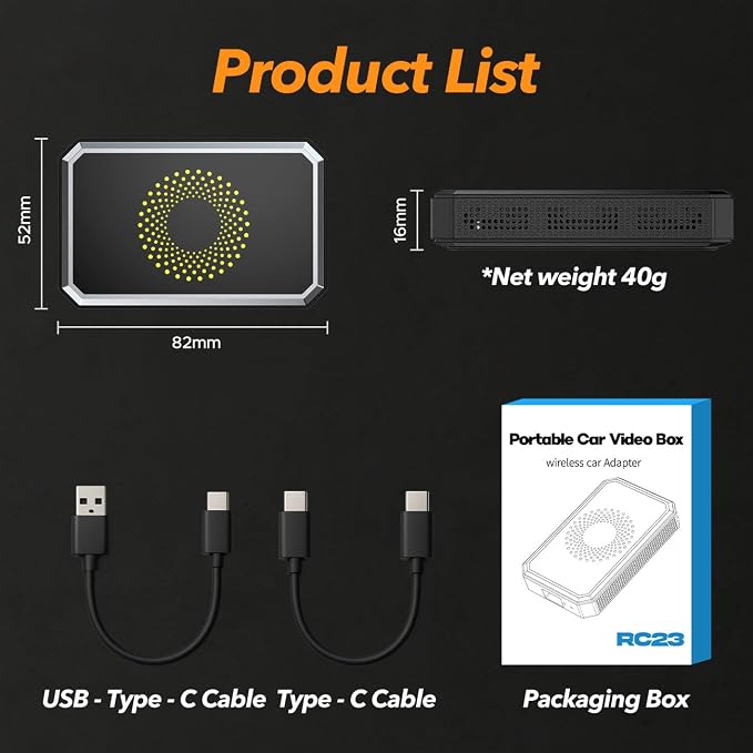Volam 3-in-1 Wireless CarPlay Adapter Magic AI Video Box - Image 9