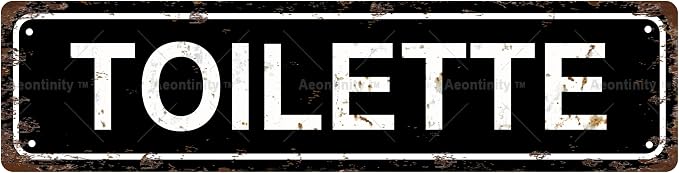 TOILETTE Non-Embossed Vintage Metal Tin Street Sign Bar Cafe Garage Cave Home by Unknown