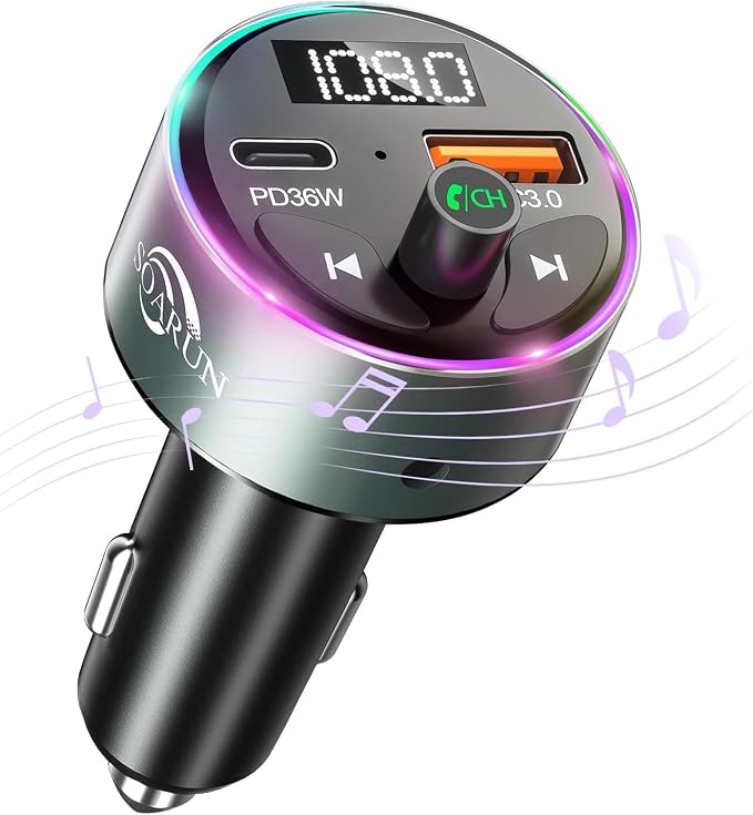 FM Transmitter Bluetooth 5.3 by SOARUN