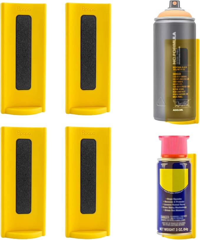 4 Pcs Magnetic Aerosol Spray Can Holder, Powerful Magnet Toolbox Bottle Holder by Bpopo