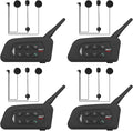V4 Plus Motorcycle Bluetooth Helmet Intercom Headset, 4 Rides Group by GaiRen