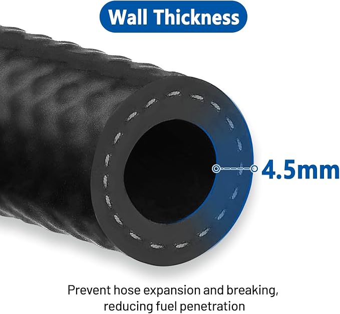 LokoCar Rubber Fuel Hose Line Push Lock 3/4" ID SAE 30R7 NBR 5ft 300PSI Black - Image 4
