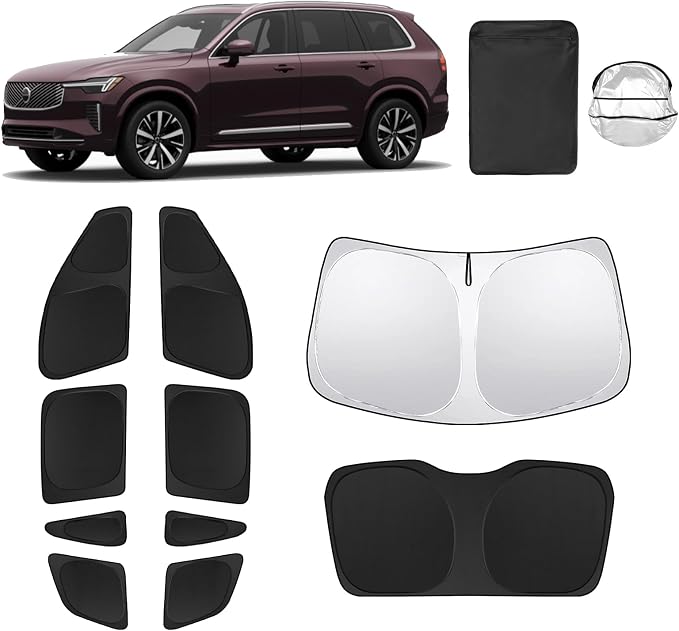 10pcs Car Window Shades for Volvo XC90 2016-2024 2025 Accessories, Windshield by Unknown