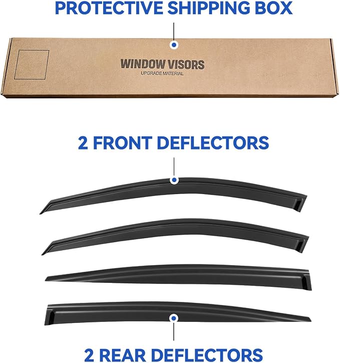 Window Visors Rain Guards for 2019-2025 Nissan Altima, Out-Channel Window Vent - Image 6