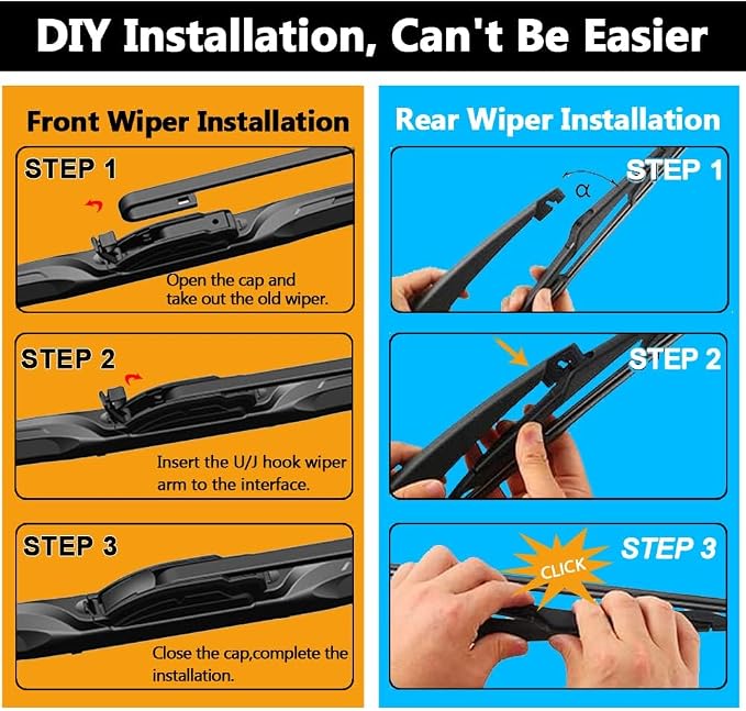 AUTOBOO 15"+15" Windshield Wipers - Image 5