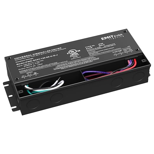 EMITEVER 120W Dimmable LED Driver, 24V Triac Dimmable Power Supply, AC to DC - Image 9