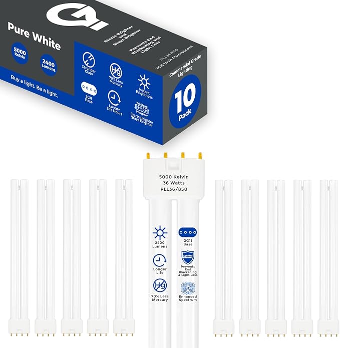 GoodBulb PLL36/850 36W 16.5" Twin Tube Compact Fluorescent Light Bulb 4-pin - Image 2