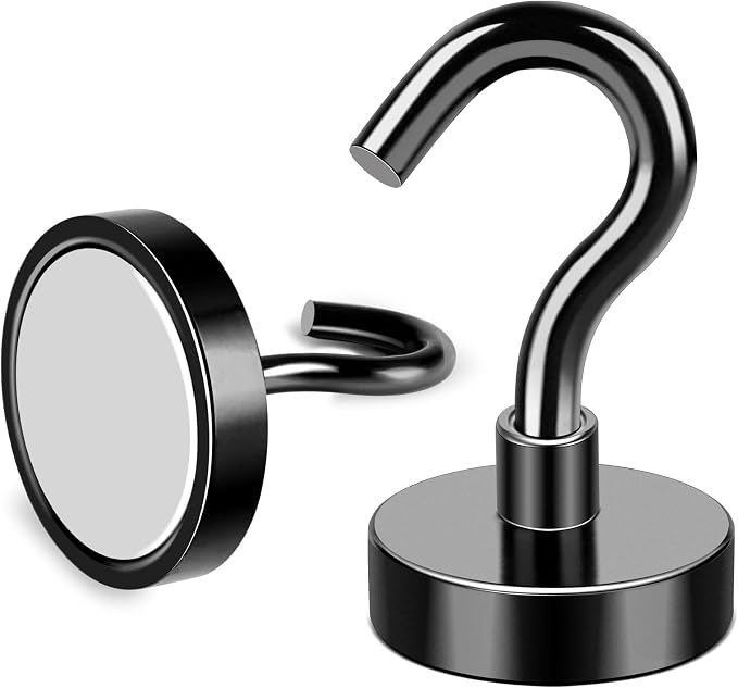 MIKEDE Black Magnetic Hooks Heavy Duty, 28Lbs+ Strong Neodymium Magnets - Image 6