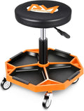 PM PERFORMOTOR Adjustable Height Pneumatic Garage Seat Rolling Mechanic Stool by PM+PERFORMOTOR