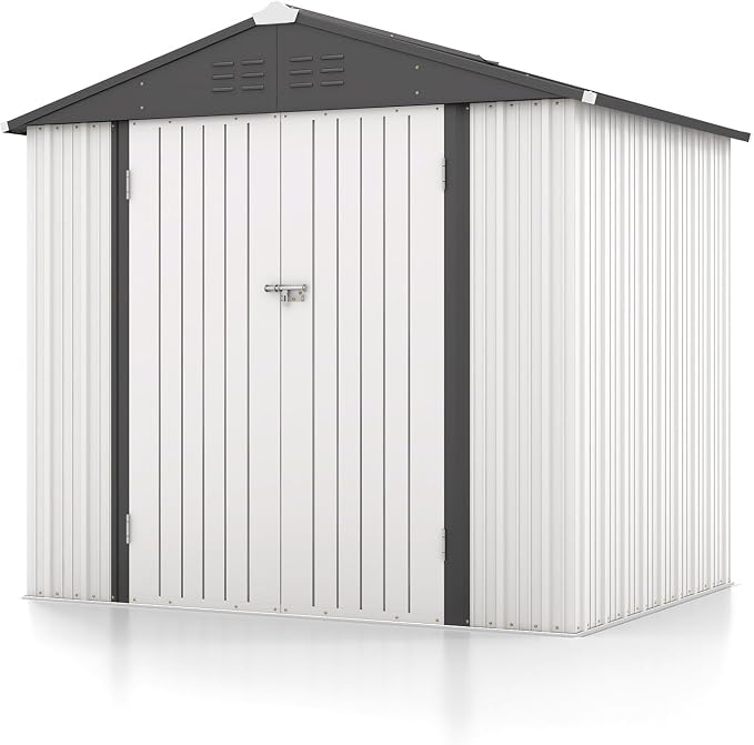 Patiowell Outdoor Storage Shed 8x6 FT, Garden Tool Storage Shed - Image 6