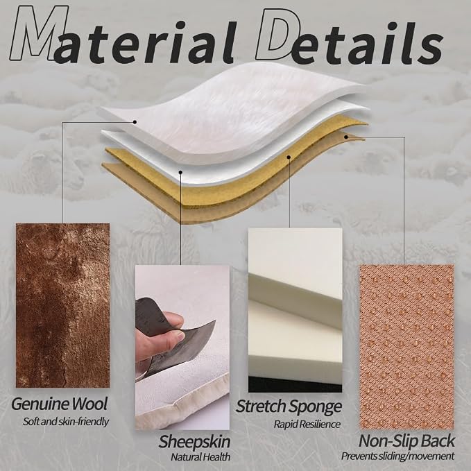 LLB Genuine Sheepskin Car Seat Cushion Seat Covers - Image 4