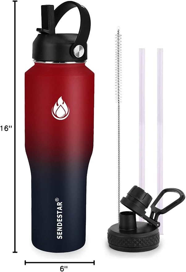 SENDESTAR 32oz Water Bottle Wide Mouth Stainless Steel Vacuum Insulated Double - Image 9