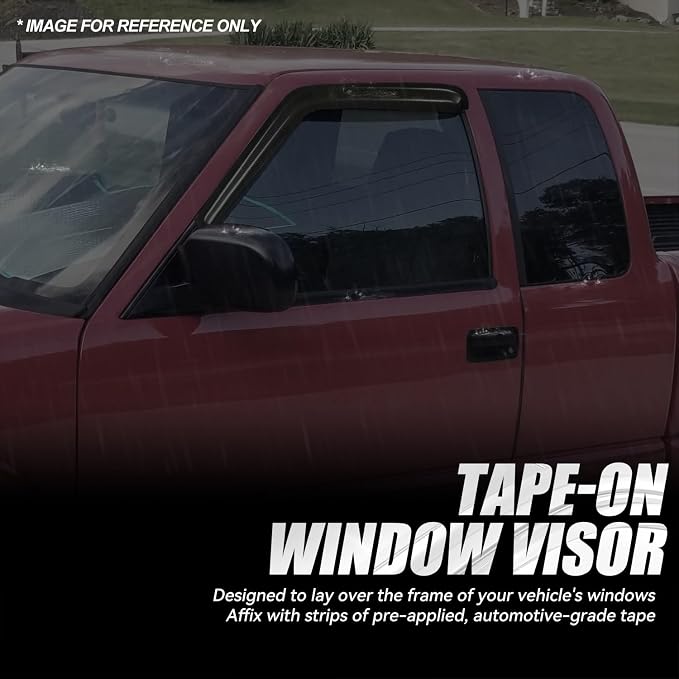 Auto Dynasty 2Pcs Carbon Fiber Pattern Window Visors Compatible - Image 3
