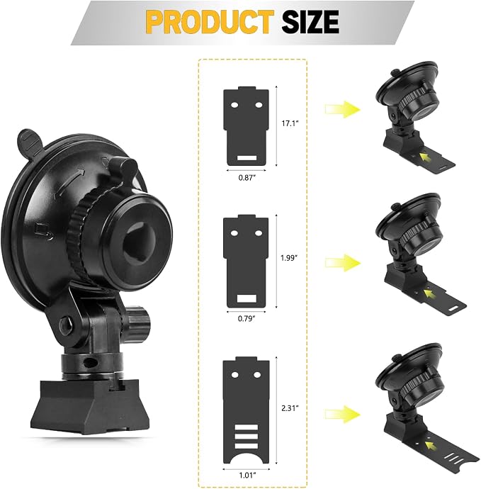Xislet Radar Detector Mount for Car Truck Vehicle Sedan Windshield Super - Image 5