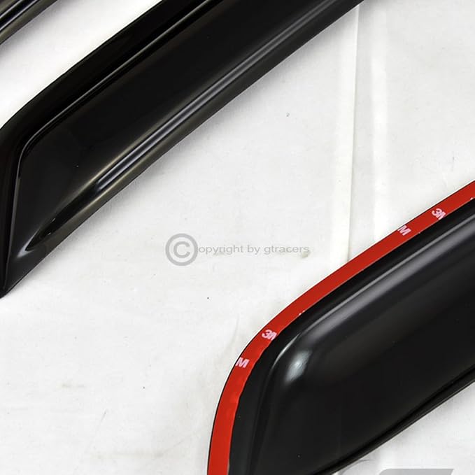 4pcs Front Rear Window Deflector Sun/Rain/Wind Guards Smoke Window Visors 07-13 - Image 4