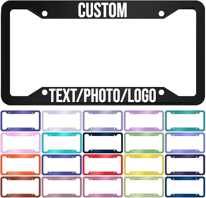 Custom License Plate Frame – Personalized License Plate Holder by PersonalArtistry