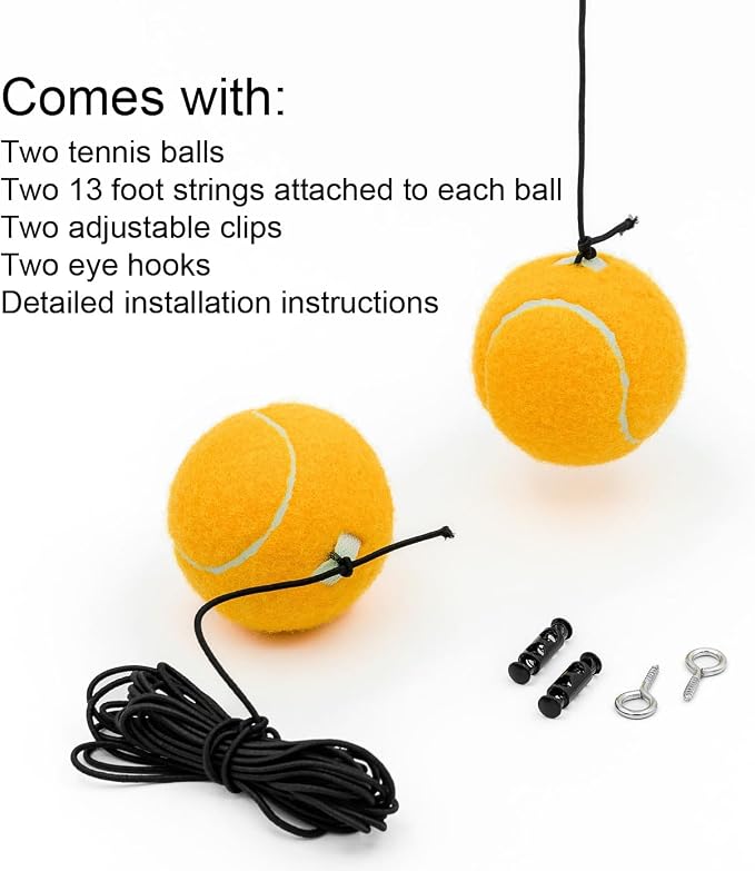 2-Pack Garage Parking Aid Tennis Ball on a String - Image 2