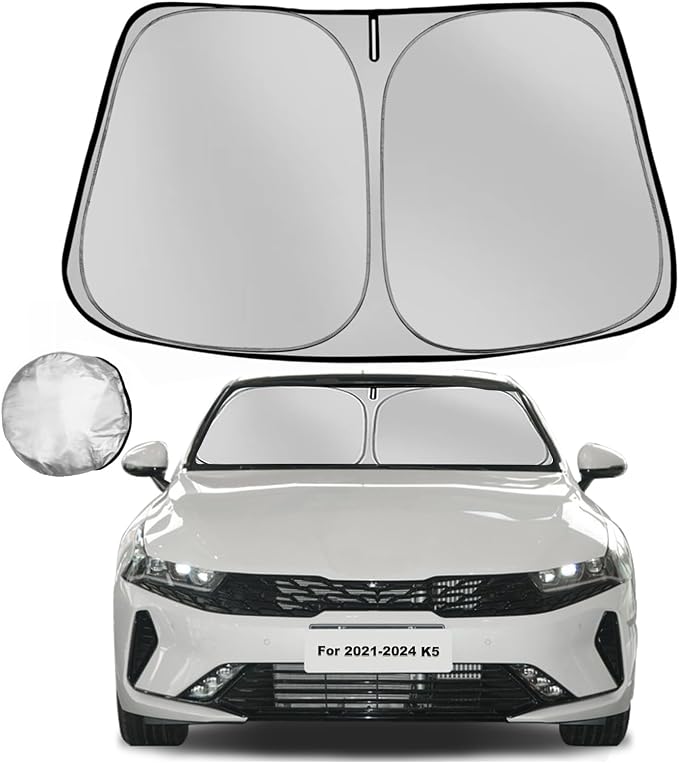 Windshield Sun Shade for 2021-2025 KIA K5 Foldable Sun Sunshade for Car Front by Fonowka