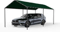 Carport, 10‘ x 20’ Heavy Duty Portable Garage All-Season Car Canopy w/Removable by PHONJOROO