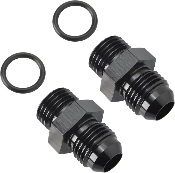 6AN Male Flare to 6AN ORB O-ring Boss Fuel Pump Rail Adapter Fitting Aluminum - Image 3