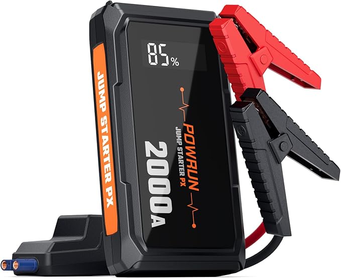 Powrun P-X Jump Starter, 2000A Portable Jump Box by POWRUN