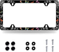 Butterfly License Plate Frame Wild Flower License Plate Holder Stainless Steel by GORSNKYE