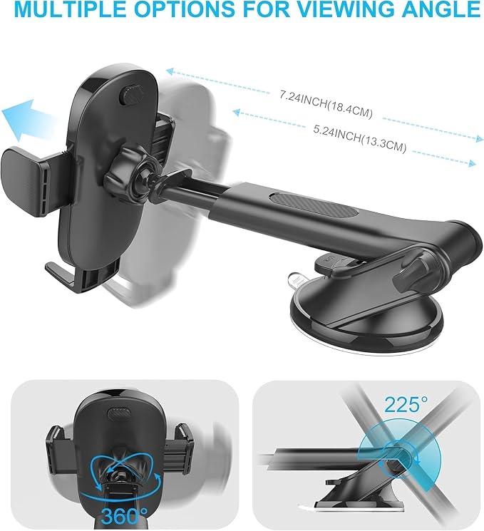 APPS2Car 15W Wireless Car Charger Phone Holder, 3-in-1 Fast Charging, Compatible - Image 3