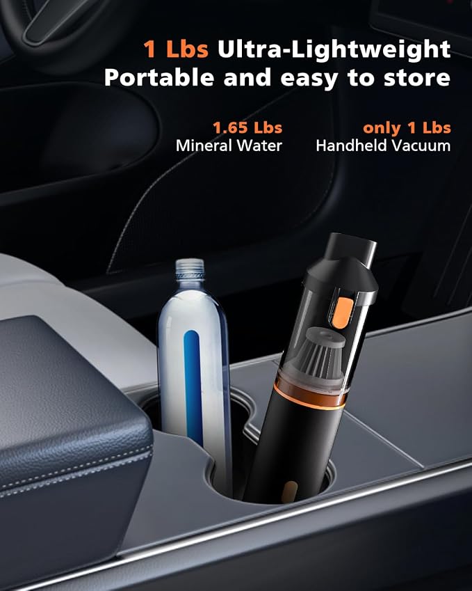 Car Vacuum Portable with 16000Pa Powerful Suction, Handheld Vacuum Cordless - Image 5