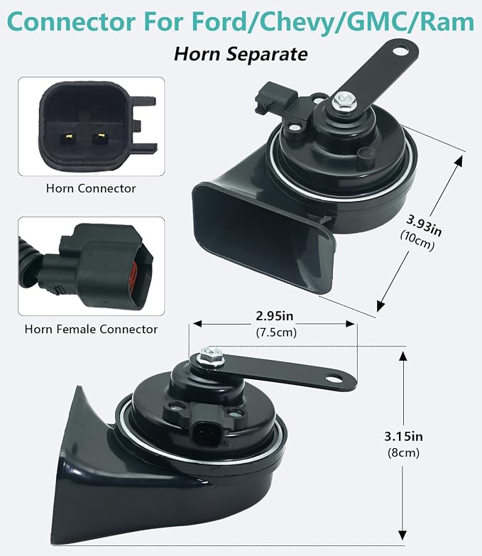 Car Horn Kit for Ford Chevrolet Tesla Jeep Ram GMC, 12V Loud Waterproof Auto - Image 4
