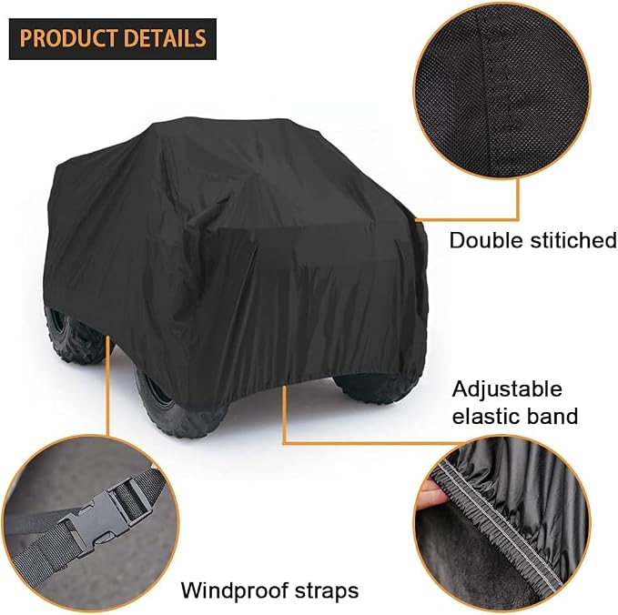 Kayme ATV Cover Waterproof Heavy Duty All Weather, Quad 4 Wheeler Cover Sun - Image 4