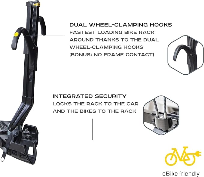 Saris SuperClamp EX 2-Bike Hitch Rack – Lightweight Platform Bike Carrier - Image 3