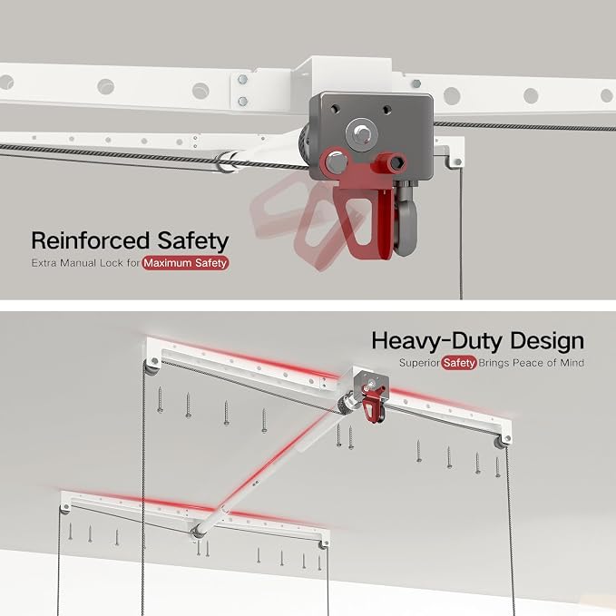 Overhead Garage Storage Rack, Adjustable Heavy-duty 4x4 Ft Ceiling Storage Racks - Image 3