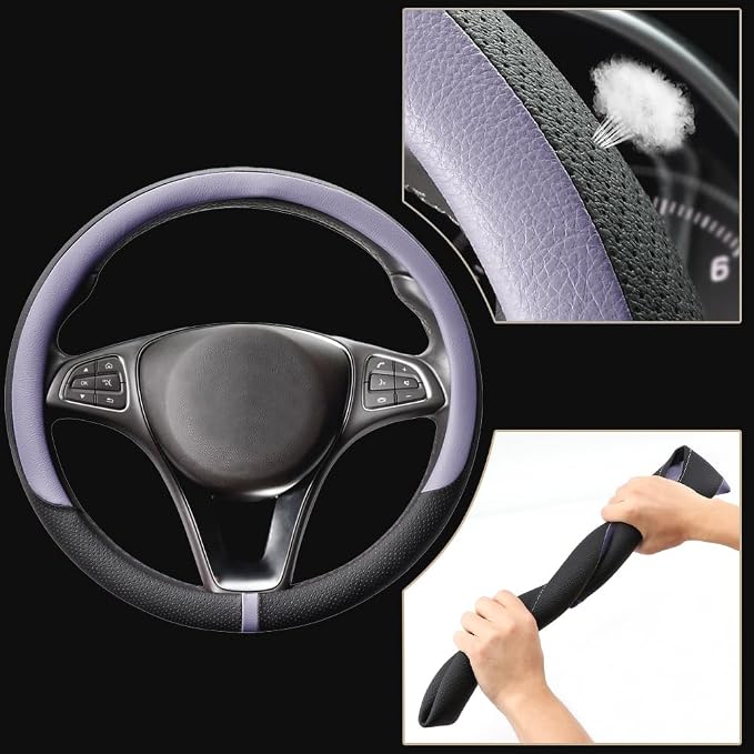 COFIT Breathable Car Steering Wheel Cover 16 inch Auto Universal Leather Wrap - Image 3