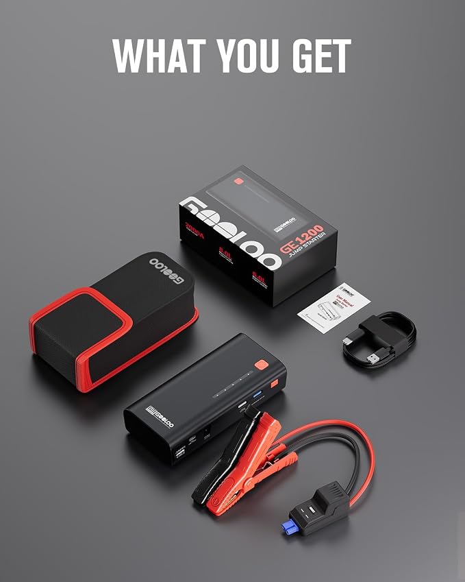 GOOLOO Jump Starter 3000A Peak Car Jumper Starter 12V SuperSafe Lithium Jump Box - Image 7