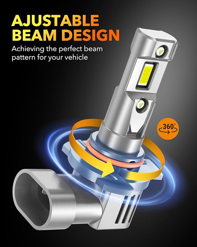 OXILAM 9012 LED Bulb HIR2 Bulb, 40000LM 60W, Ultra-Bright, 5 Min Quick Install - Image 6