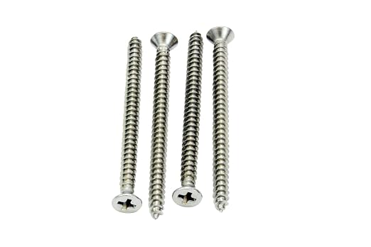 Bolt Dropper #4 x 1-1/4" Stainless Steel Flat Head Phillips Wood Screw - Image 4