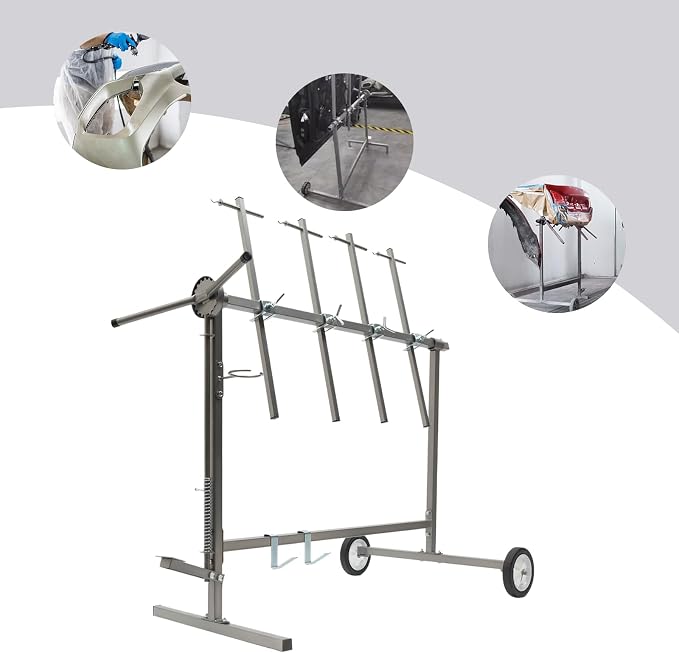 Adjustable Car Body Paint Rack, Paint Stand Repair Work Stand, Bumper/Body - Image 5