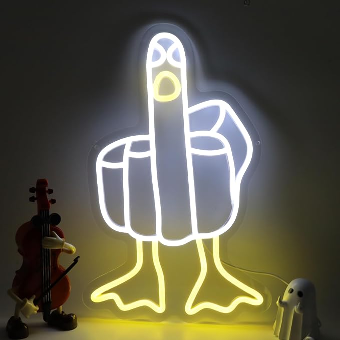 Funny Duck Neon Sign, Cool LED Neon Light Sign by ASONGLIFE