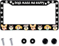Dogs License Plate Frame, Lovely Puppies Dogs Paws Printed License Plate Holder by MIXWIT
