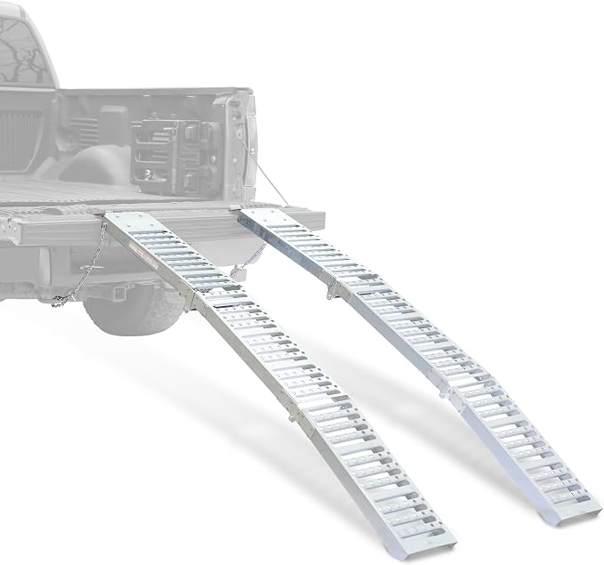 Rockland 72" x 9" Tri-Fold Steel Truck Ramps, 1000 LBS Capacity, Folding by Rockland