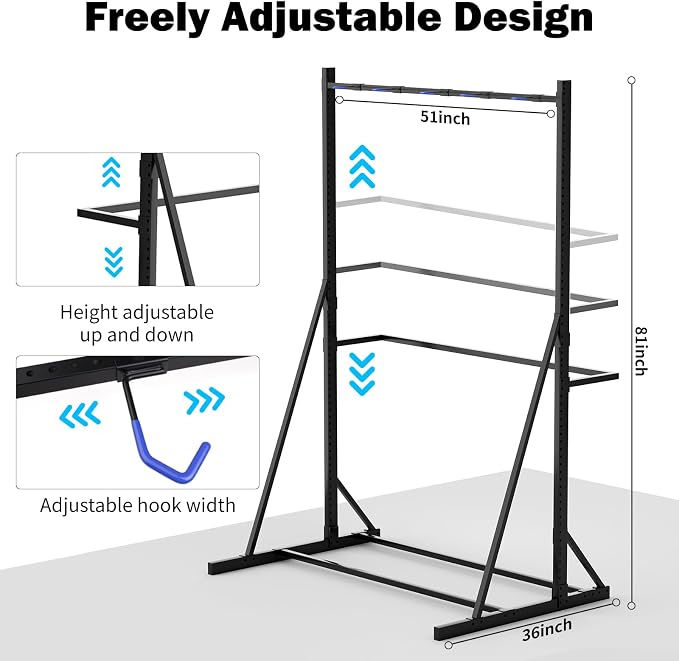 Freestanding Bike Storage Rack, Heavy Duty Vertical Bike Rack - Image 2