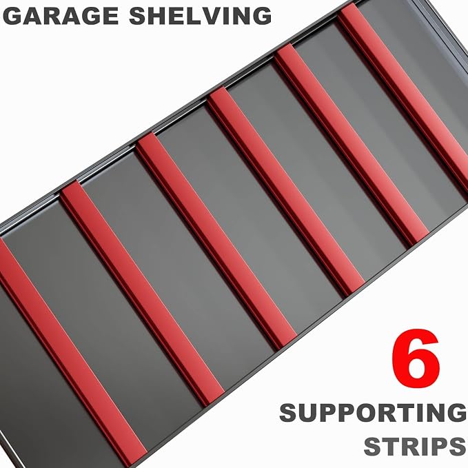 65" W Heavy Duty Garage Shelving, 5 Tier Metal Shelving Unit, Commercial - Image 5