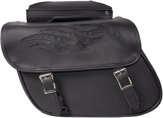 GARGOYLE BELLS Motorcycle Saddle Bags Leather Motorcycle Luggage Bag - Image 2