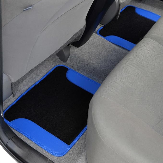 BDK Premium Carpet Black & Blue Floor Mats - Image 7