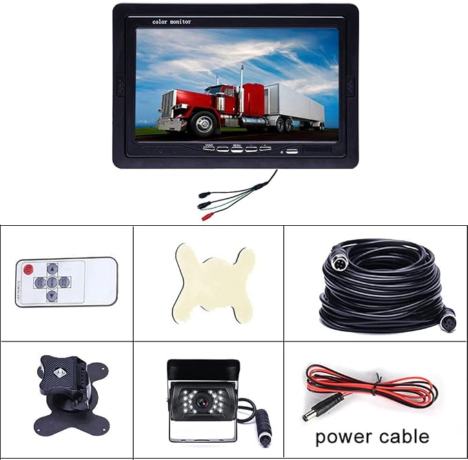Hikity 7" Backup Camera with Monitor Kit, Waterproof 18 IR LED Night Vision - Image 7